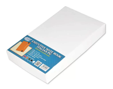 120-Sheets FIS Executive Notebook Italian PU 5mm Square, 13x21cm, Brown - FSNBEX5M1321BR