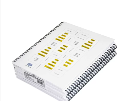 FIS Pack of 5 Spiral Hard Cover Notebook Single Line, 10X8 Inches (25.4 X 20.32 cm) 100 Sheets - FSNBS1081907