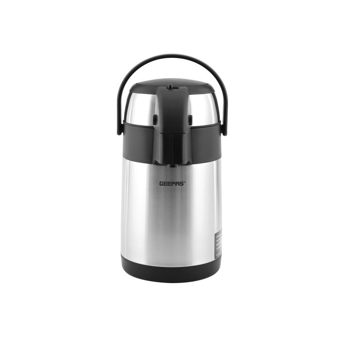 Geepas 2.5L Vacuum Flask - Coffee Heat Insulated Thermos For Keeping Hot/Cold 24 Hours Heat/Cold Retention, Double-Walled Vacuum For Coffee, Hot Water, Tea, Beverage | Ideal For Social Occasion, Comme