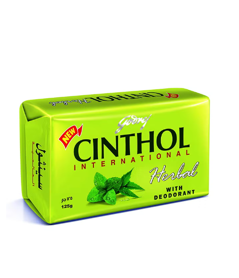 Cinthol Bar Soap 99.9% Germ Protection Herbal (With Deodarant) 125gms