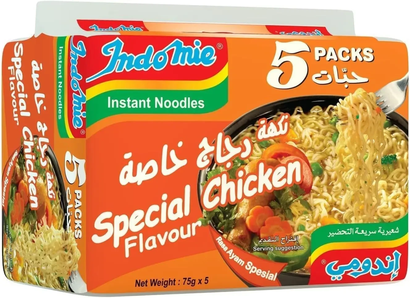 Indomie Special Chicken Noodles 75g x 5 x 8