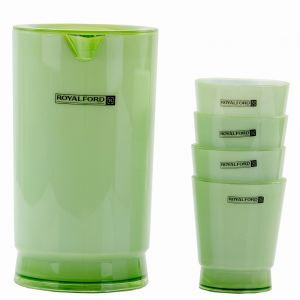 Royalford Water Jug With Glasses - Acrylic - Green - 2 L