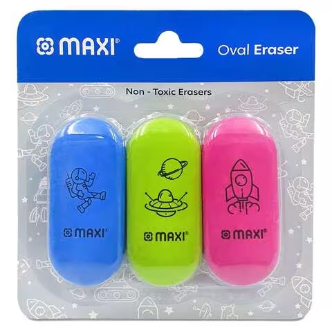 Maxi Oval Eraser 3 PCS