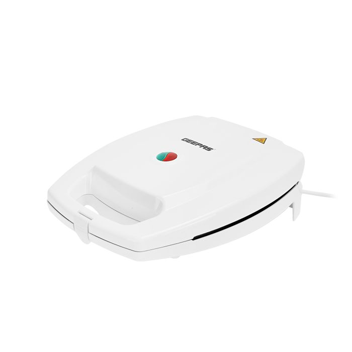 Geepas 1100W 4 Slice Sandwich Maker - Cooks Delicious Crispy Sandwiches - Cool Touch Handle, Automatic Temperature Control And Non-Stick Plate - Breakfast Sandwiches & Cheese Snack - 2 Years Warranty