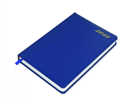 FIS Diary 2023 English (Round Corners) Blue, A5 - FSDI23E23BL