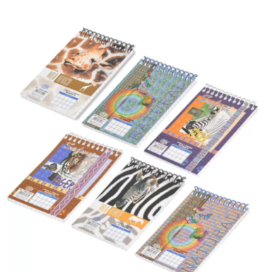 72-Piece FIS Spiral Softcover Notebook A7, 5 mm Square - FSNBSA75MASTD