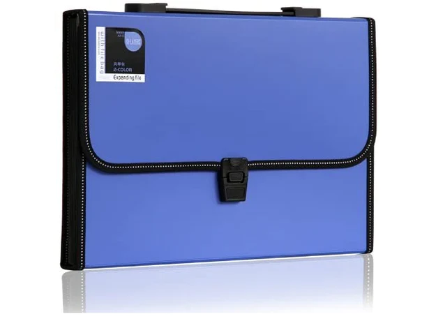 Deli 5559 A4 Expanding File Twin Colour 12 Pockets with Handle