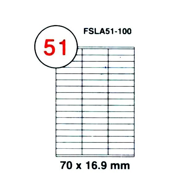 FIS Multipurpose Laser Labels, Colour White, Size 52.5X21.2MM, (56 Sticker x 100 Sheet) A4 Size, E.U. Origin Material - FSLA56-100