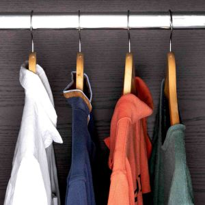 Royalford 4Pcs Rotating Wooden Hanger Set - Wood - Brown