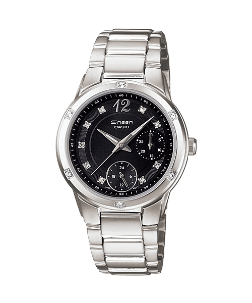 Casio Sheen SHN-3017D-1ADR Multi Dial Women's Watch , Black