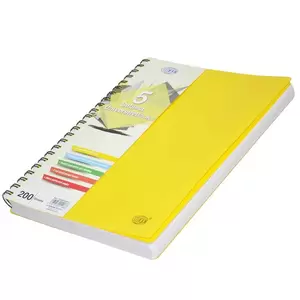 FIS 5 Subject University Books, 200 Sheets, A4 Size, Micro Perforated Pages, Yellow Colour - FSUB5SPPLE