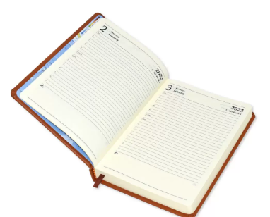 FIS A5 Diary 2023 (English) Dark Brown - FSDI19E23DBR