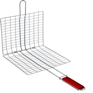 Royalford Barbeque Grill Chromium Plated Iron With Handle - Iron - Silver - RF10383