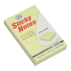 FIS Sticky Note, Colour Yellow with Ruling, Size 3 x 2 Inch, 100 Sheets, Quantity per Pack 12 - FSPO32RN
