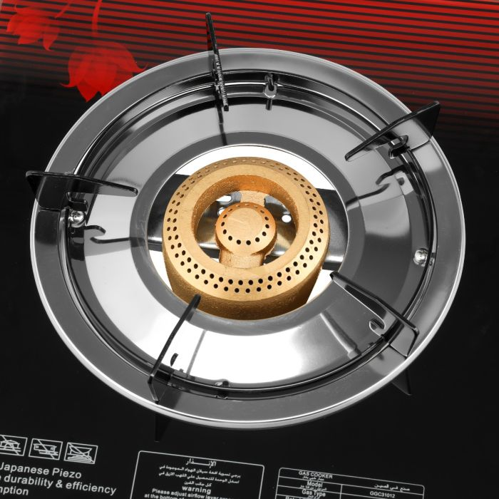 GGC31012 8 MM Tempered Glass 3 Burner Gas Cooker