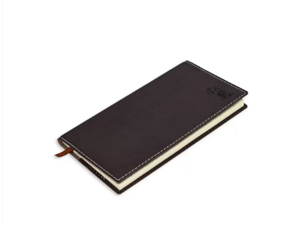 FIS 2023 Slim Arabic English Diary Italian PU Sewn Cover Dark Brown - FSDI59AEPU23DBR