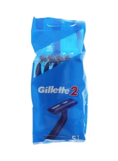 Disposable Razors 5 Pieces Blue