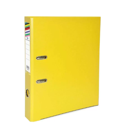 Pack of 50 Pieces Pieces Lever Arch File Folder With Slide-In Plate Yellow