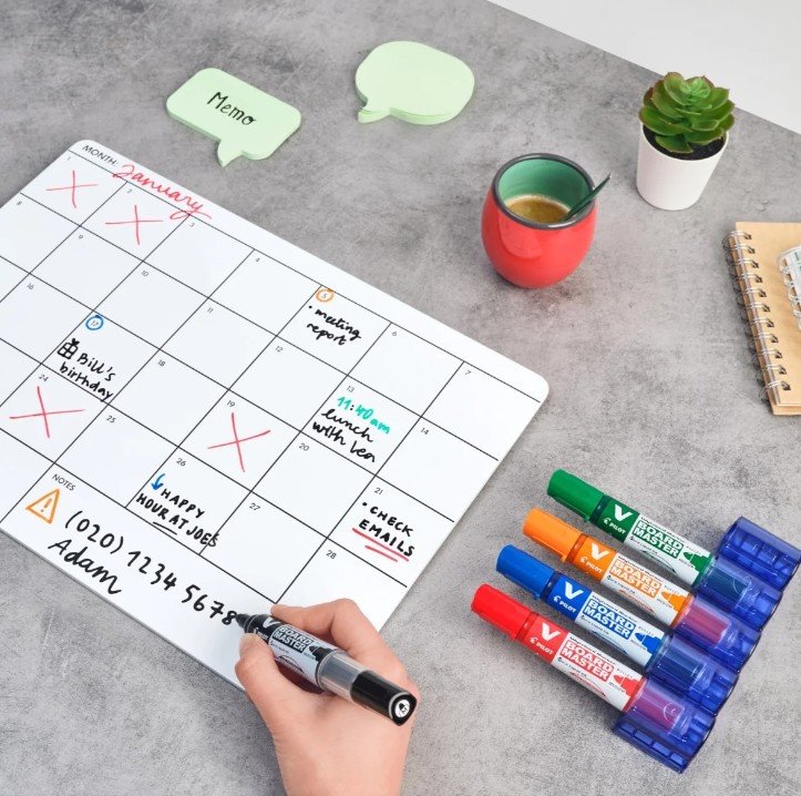 Pilot V Board Master Whiteboard Marker Bullet - Orange (box/12pcs)