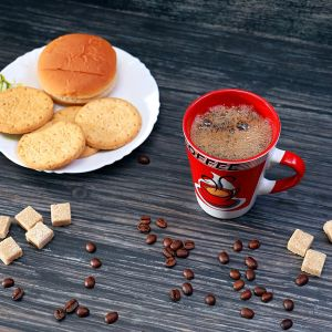 Royalford Coffee Mug - Porcelain - Red - 325 ML - RF2965