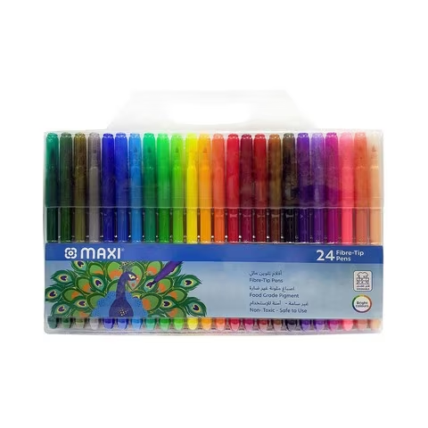 Maxi Fiber-Tip Fineliner Pens Multicolour 24