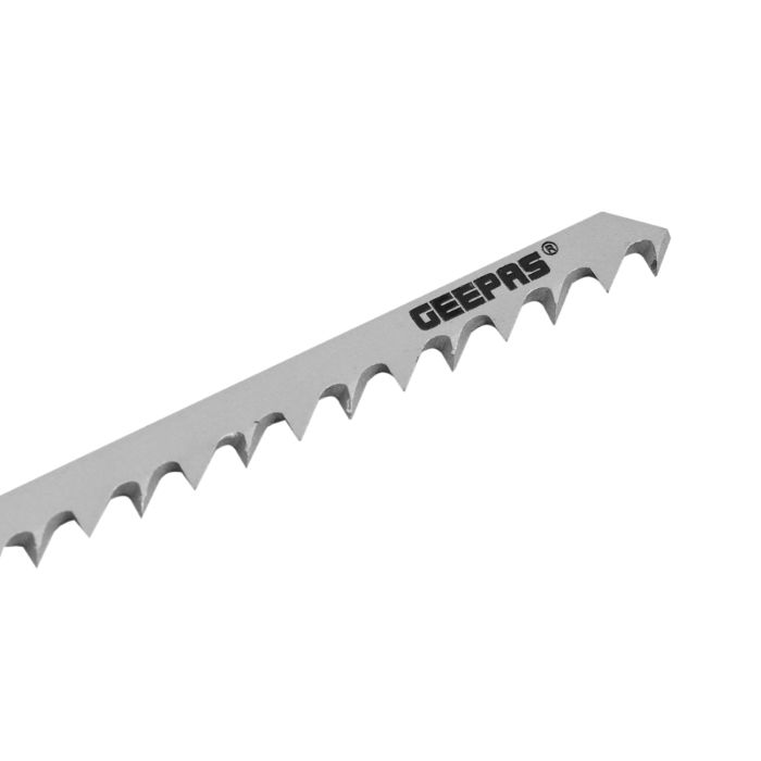 Geepas 5Pcs Jigsaw Blades - Carbon Steel Blades With Extra-Wide, 4.0mm Kerfs & 75mm Long, Fast Cutting Capacity | Compatible With All Brands Jigsaw
