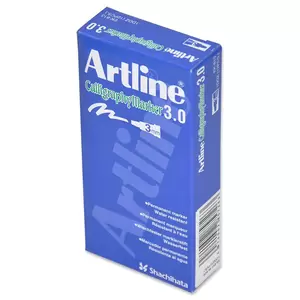 Artline Calligraphy Marker Pack of 12 Blue 3.0mm - ARMKEK-813BL