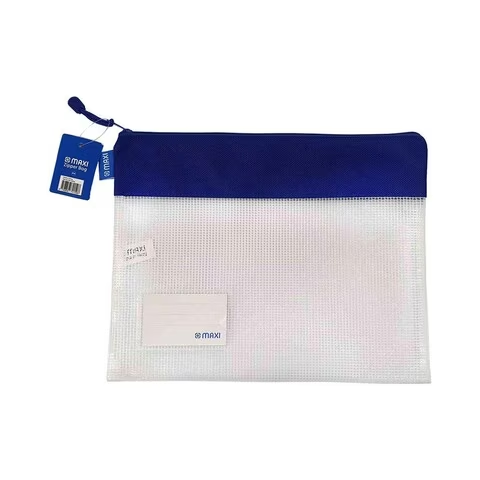 Maxi Single Zipper Bag A4 With Name Card Holder Multicolour