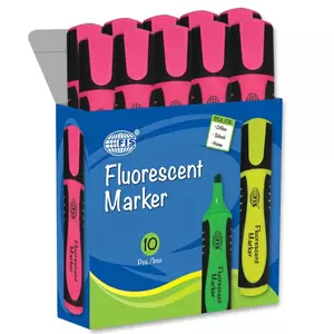 Fis Fluorescent Markers - Box Of 10 Pieces (pink) - FSFL07PI