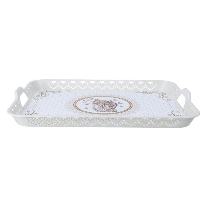 Rectangular Oya Tray, Breakfast & Cereal Tray, RF10920 | Ideal For Home & Restaurant | Long Lasting & Lightweight | Elegant Design | Premium Plasticware | BPA-Free & Odourless