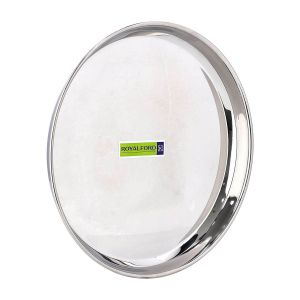 Royalford Bidding Thali/265*28cm - Stainless Steel - Silver