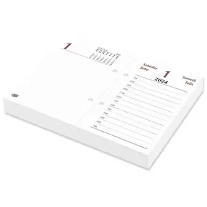 FIS 2024 Block Calendar, Arabic & English, 1 Day Per Sheet , 60 GSM White Paper - FSBCAE24