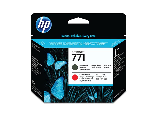 HP 771 Matte Black and Chromatic Red Original Printhead Cartridge (CE017A)