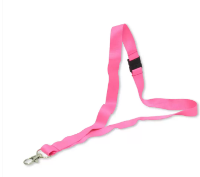Pack of 50 Pieces Flat Lanyard With Hook And Safety Buckle, 2X90cm Badge Holder Pink - FSNASNROSE
