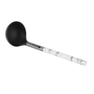 Royalford Highly Portable & Heat Resistant Soup Ladle With Marble Design Handle - Nylon - Multicolour