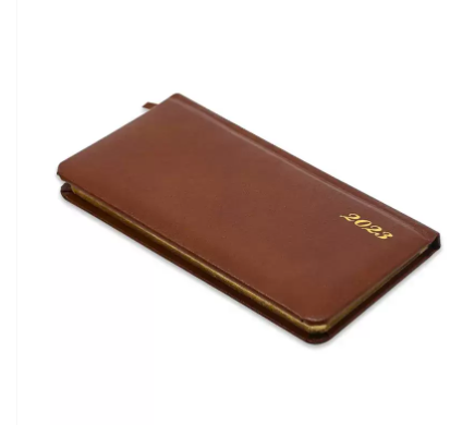 Fis 2023 Slim Diary Bonded Leather English 1Sides Padded Brown -FSDI52EGB23BR