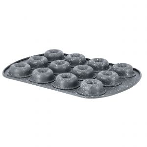Royalford Mini Donut Pan - Carbon Steel - Black