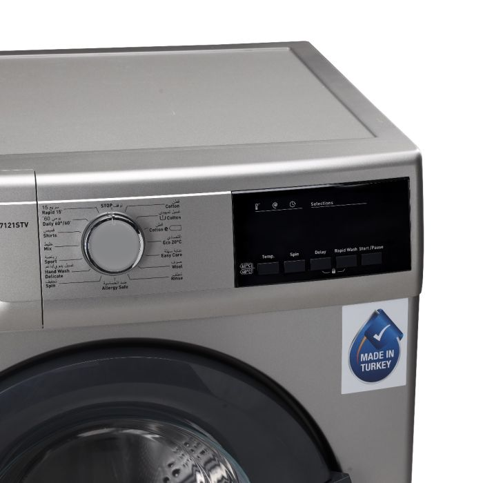 7kg 1000RPM Fully Automatic Front Load Washing Machine GWMF7121STV Geepas