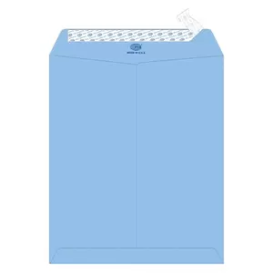 FIS Laid Paper Envelopes Peel & Seal, Pack of 50 Pcs. Blue Color, 12 x 10 Inch, 100 GSM - FSEE1034PBBL50