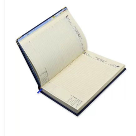 FIS Executive Diary 2023 (Arabic/English) Italian PU Padded, Cover Blue - FSDI88AEP23BL