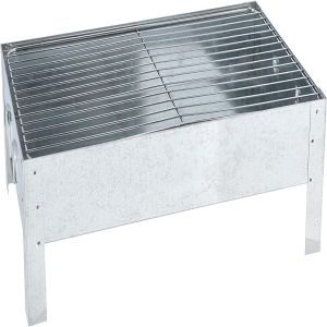 Royalford Barbeque Stand With Grill Durable Iron Construction - Iron - Silver