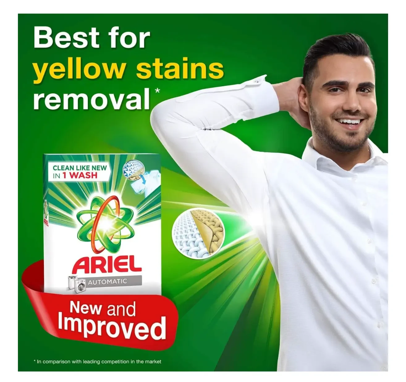 Ariel Automatic Laundry Powder Detergent, Original Scent, 260 G