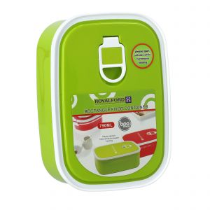 Royalford 790 Ml Rectangle Food Container - Plastic - Green