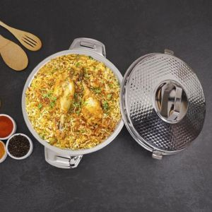 Royalford Re Hammerd Hot Pot - Stainless Steel - Silver - RF10539