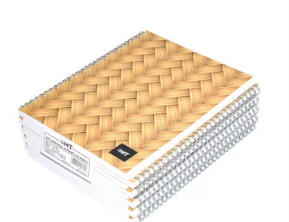 LIGHT Pack of 10 Spiral Soft Cover Notebook, Single Line , 10X8 Inches (25.4 X 20.32 cm) 100 Sheets - LINB1081607S