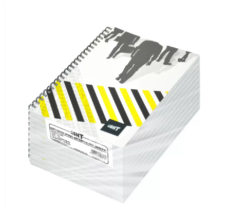 Light LINBA51801S Spiral Soft Cover Single Line Notebook (Pack of 10 Pcs X 100 Sheets, A5)