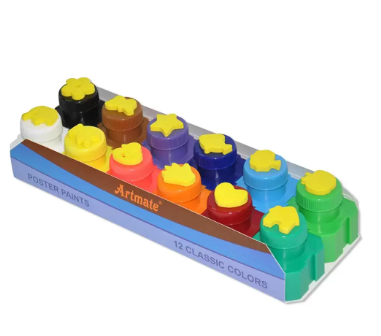 12-Piece Artmate Poster Stamp Colors with Foam - JIPBA61512S