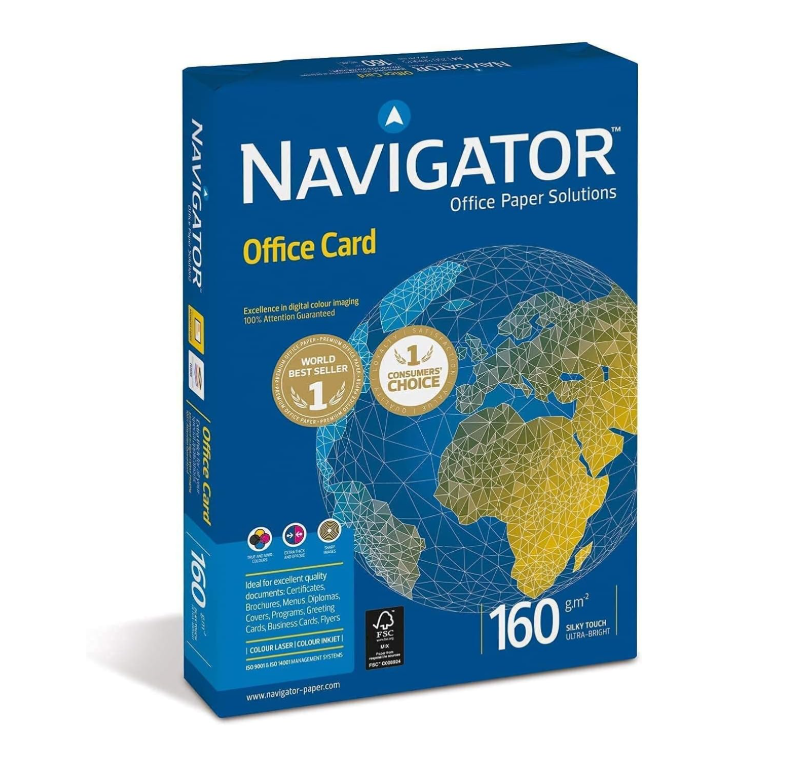 Navigator A4 160gsm White Cardstock Paper – Pack of 250