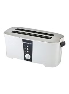 Electric 4 Slice Long Slot Cool Touch Toaster ,1350W 1350.0 W ET124-B5, White
