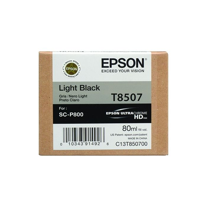 EPSON ULTRACHROME HD T850700 INK CARTRIDGE LIGHT BLACK